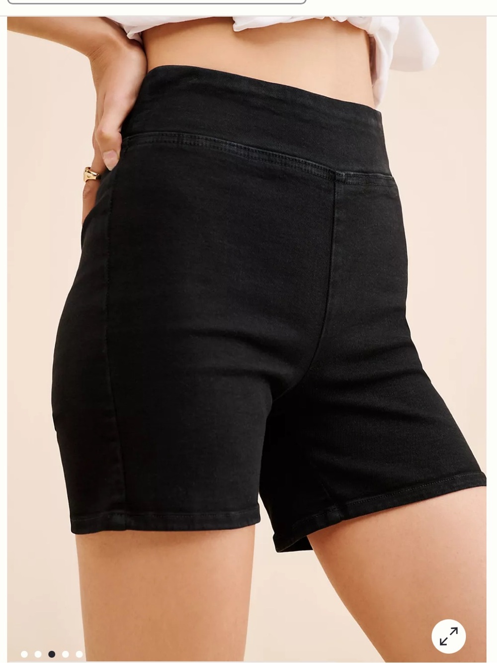 Frame Jetset High Rise Black Shorts